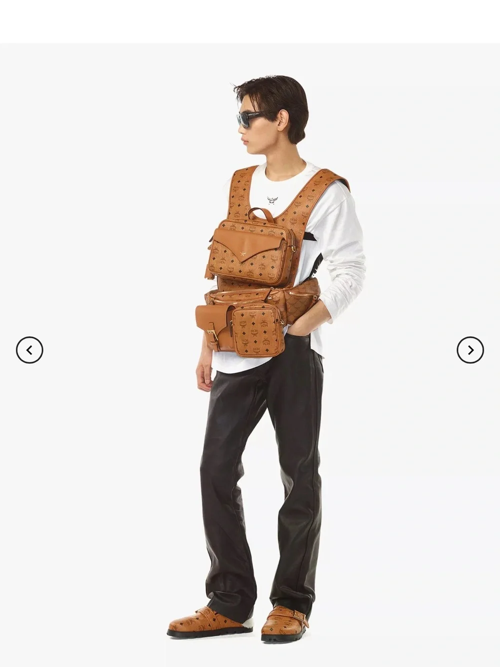 MCM Large Aren Multi-Backpack In Visetos - Picture 14 of 16